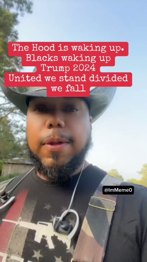 “The HOOD is waking up. They are CHEERING TRUMP. The Democrat Party is Crumbling right before our eyes.”