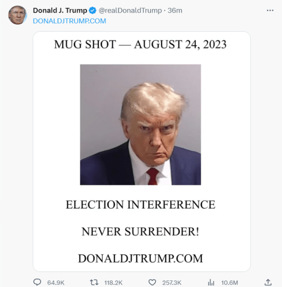 Trump Back on Twitter With a Defiant Message 'NEVER SURRENDER'