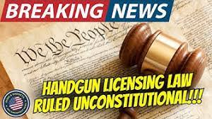 HUGE BREAKING NEWS!! Gun Licensing Law Ruled UNCONSTITUTIONAL!!!