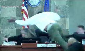 Nevada Judge Attacked by Defendant During Sentencing in Vegas Courtroom Scene Captured on Video
