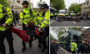 Three Charged After Protest Stops Coach Taking Asylum Seekers to Bibby Stockholm