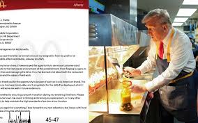 Priceless: Trump ‘Resignation Letter’ to McDonald’s Is Now Out for Everyone to See
